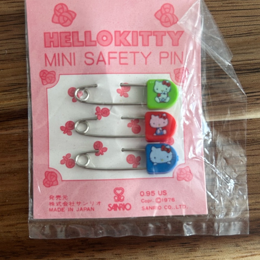 Hello Kitty Vintage Safety Pins